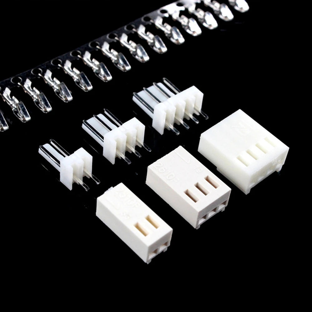 10 Sets KF2510 Connector Kits 2.54mm Pitch Straight Pin Header+Housing+Crimp 2/3/4/5/6/7/8/9/10P Electrical Wiring Kit