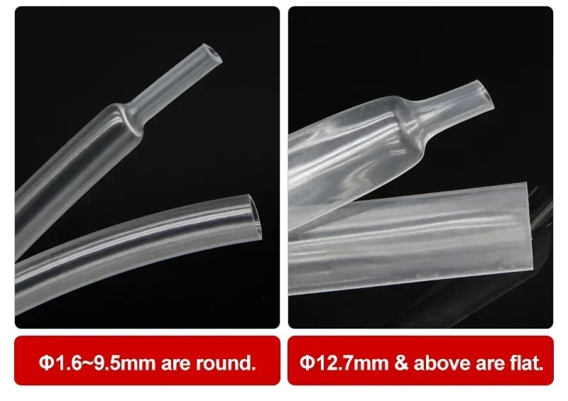 1~20M 3:1 Heat Shrink Tube With Glue Transparent 1.6/2.4/3.2/4.0/4.8/6.4/7.9/9.5/25.4/30/39mm Cable Repair Shrinkable Cover Case