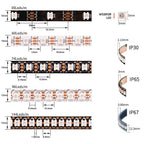 WS2812B WS2815 5050 RGBIC Smart LED Strip WS2812 Individually Addressable IC 30/60/74/96/144Pixels/Leds/m Light Tape DC5V/12V