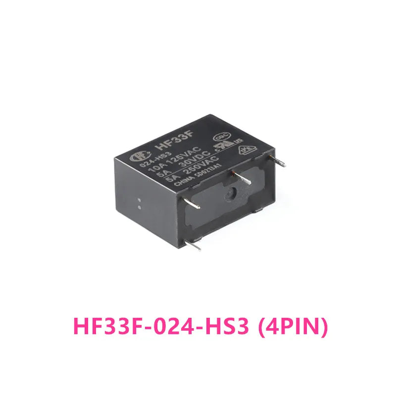 5Pcs New Relay HF33F JZC-33F-005 012 024-HS3 ZS3 HF33F-012-ZS3 4PIN 5PIN 5A 5V 12V 24V Power Relays
