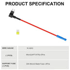 Micro2 Add a Circuit Fuse Tap 12V APT Micro II Automotive Holder Adapter Fuses Taps Connector ATR 12V with 5Pcs 20A Blade Fuse