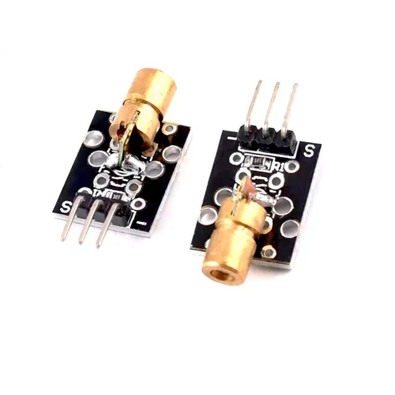 10PCS KY-008 650nm Laser sensor Module 6mm 5V 5mW Red Laser Dot Diode Copper Head For Arduino KY-008