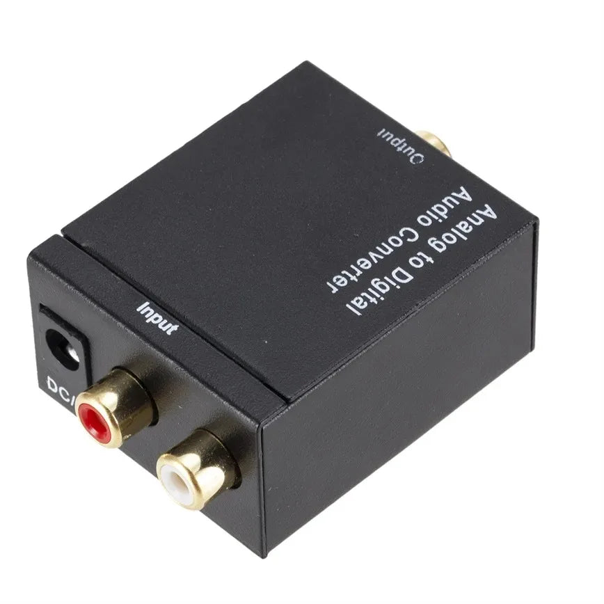 Analog to Digital Audio Converter L/R RCA to Digital Toslink Coaxial Audio Adapter For PS4 HDTV DVD Amplifier Soundbar Speaker