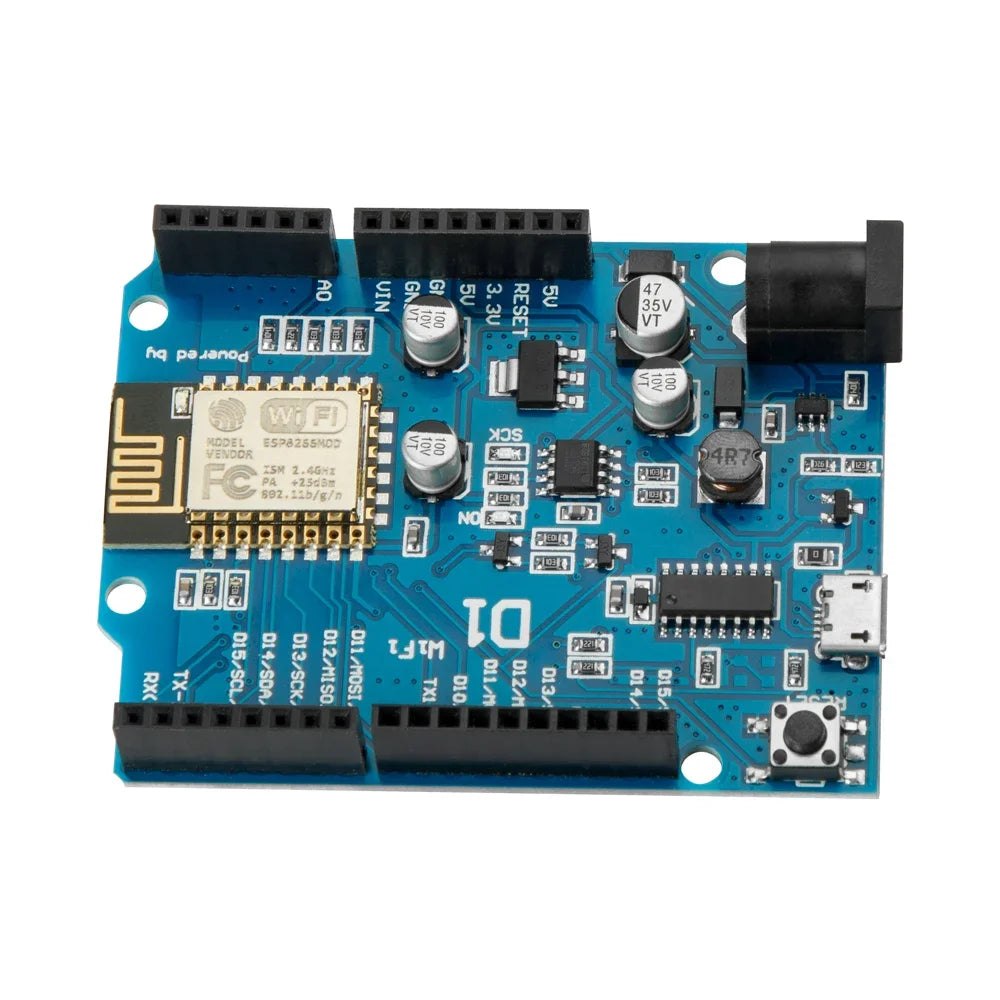 ESP-12E WeMos D1 UNO R3 CH340 CH340G WiFi Development Board Based ESP8266 Shield Smart Electronic PCB For Arduino Compatible IDE