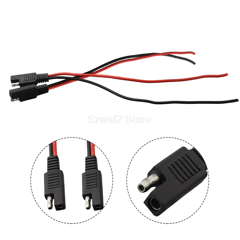 14AWG 18AWG SAE Power Connector Automotive Extension Cable 2 Pin DIY Connector Male Plug Copper Wire Solar Panel Cord Wire E2