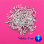 SAMIROB 60/100Pcs 3mm LED Diode Kit F3 Schottky Assorted Diode Red White Green Blue Yellow Orange Pink Purple Warm White for DIY
