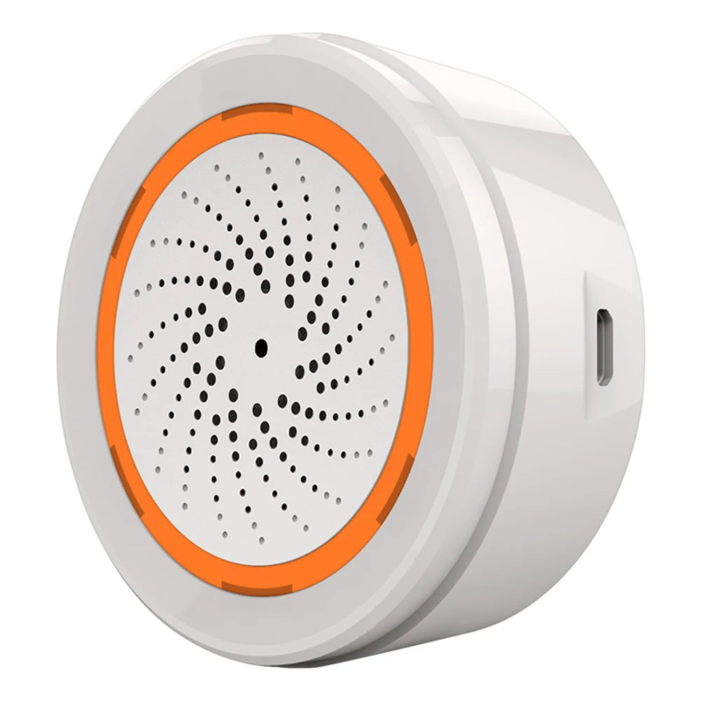 Tuya Zigbee Sound Light Sensor Smart Alarm Siren 90dB App Remote Control Home Security Protection System Siren Alarm