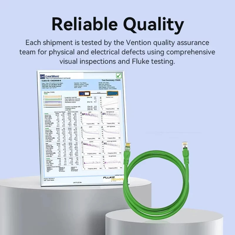 Vention Cat6A Bulk Ethernet Cable 10Gbps SFTP Cat 6A Patch Cord for ADSL PLC Servo Motor Ethernet Swicth PC RJ45 Networking Wire