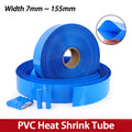 Blue Width 7mm~155mm PVC Heat Shrink Tube 1-20meters 18650 Lipo Battery Pack Insulated Cable Sleeve Protection Battery Film Wrap