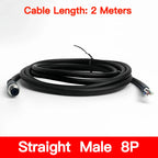 2Meters Waterproof M8 Sensor Connector, Male & Female 3/4/5/6/8 Pin, Integrated Injection Molding Industrial Cable Plug