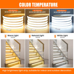 12V 24V 320Leds/M COB Neon Strip Waterproof 3000K 4000K 6000K Home Decor High Brighter Flexible Ribbon Rope LED Light 0.5M-20M