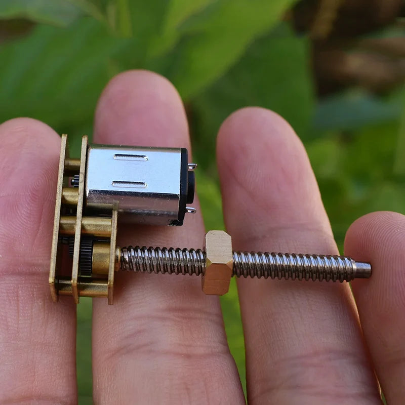 Mini N20 Full Metal Linear Screw Slider Gear Motor DC 3V 3.7V 5V 6V Long Screw Shaft DIY 3D Printer Lifting Platform Robotic Arm