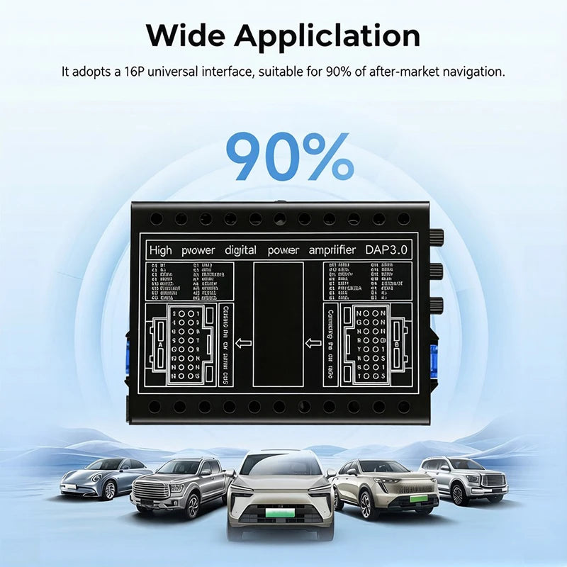 DSP Amplifier DC 12V High-Fidelity Audio Stereo Digital Audio Processor After 4x60w For To Android Navigation Locomotive