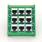 RJ45 8P8C Jack 9-Way Buss Breakout Board,Terminal Block, Connector.