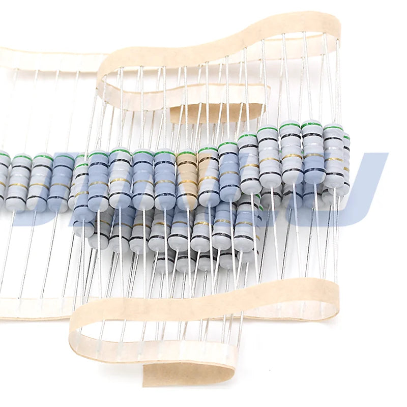 50pcs 1W 5% Wire Wound Resistor Fuse Winding Resistance 0.1R 0.33R 1R 2.2R 3R 4.7R 5.1R 6.8R 10R 22R 68R 100R 200R 510R 0.1 ohm