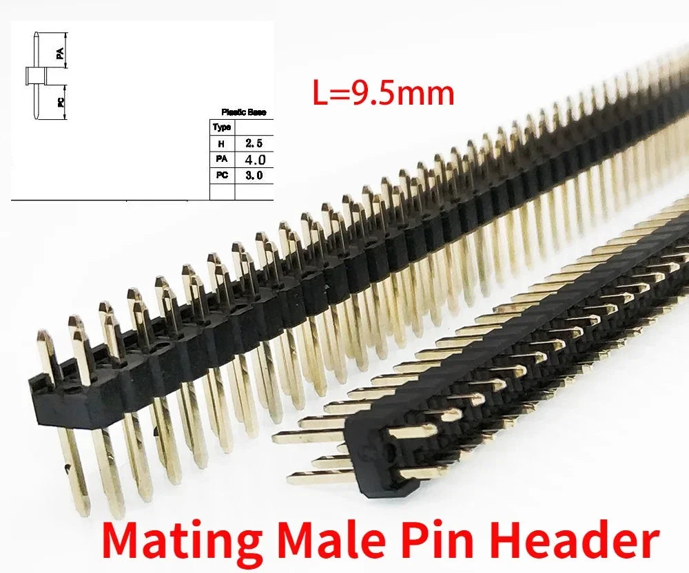 50pcs 2.54mm PH5.0 SMD 2X3/4/5/6/7/8/10/12/20P Plastic Height 5.0 Double Row Goldplated Rohs PCB Female Pin Header Connector