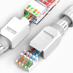 2PCS RJ45 CAT6A CAT6 Connector, ZoeRax Tool Free Ethernet Termination Plugs, 23AWG to 26AWG Cable Internet Plug Toolless