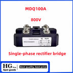100A MDQ100A-12V 24V 36V 48V 60V 220V 600V 800V  1000V 1200V 1600V MDQ100A single-phase rectifier bridge AC-DC module 100Amp 160