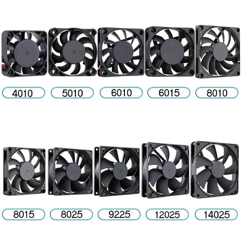 GDSTIME Dual 40mm 50mm 60mm 80mm 92mm 120mm 140mm DC 5V Powered USB Fans with 2 in 1 USB Cable for AV Receiver DVR Cooling
