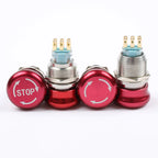 16mm 19mm 22mm Metal copper Emergency stop Push Button Switch Latching Car press button pin terminal Normal open Knob Rotary
