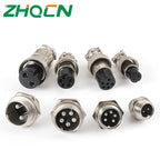 GX20 Aviation Connector 2/3/4/5/6/7/8 Pin Male Female Metal Plug Socket Push Pull Cable Connector Silver Plated Co