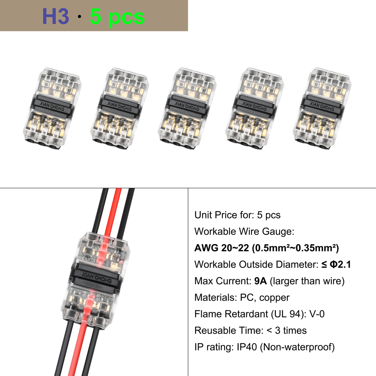 Cable Terminal Electric Wire Connector Clamp Block Quick Splice Scotch Lock Crimp for LED Car Wiring Joint Kit Tool Accessories