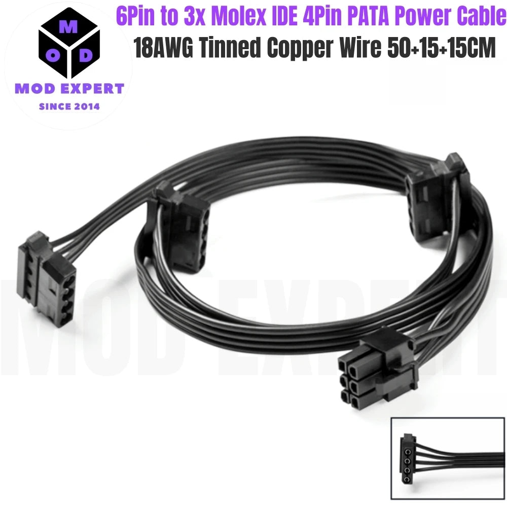 Modular Power Cable for Corsair AX1200 1200W GOLD Power, GPU PCIe 8Pin 6+2, CPU 4+4Pin, SATA, Molex IDE 4Pin, 14+10Pin to 24Pin