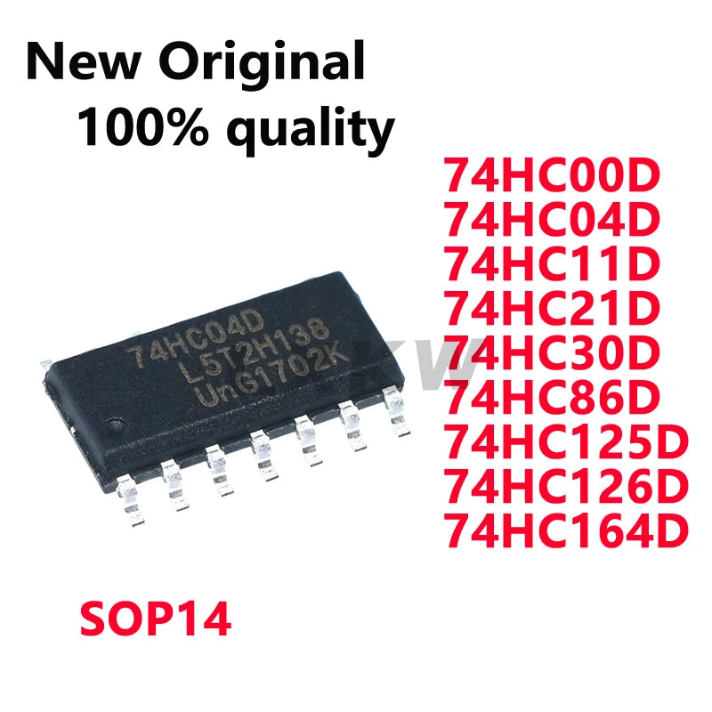10/PCS New 74HC00D 74HC04D 74HC11D 74HC21D 74HC30D 74HC86D 74HC125D 74HC126D 74HC164D SOP14 In Stock