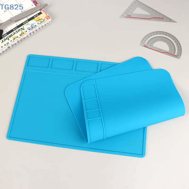 【AN】1Pc ESD Heat Insulation Soldering Mat Computer Phone Repair Pad High Temperature Resistance Working Silicone Soldering Mat