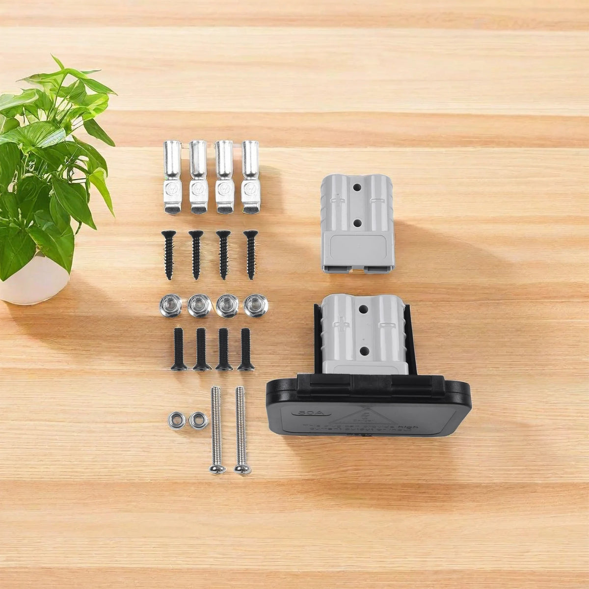 1 Set 50A Twin Dual Flush Mount Bracket For Anderson Plug Connector Flush Mounts Brackets Panel Cover For Caravan Yacht Panels