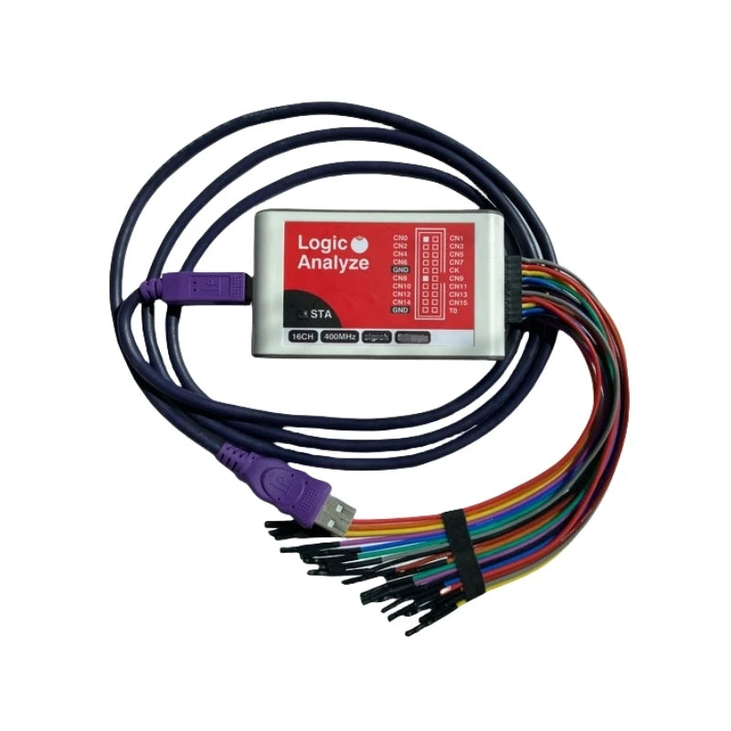 New 16CH Logic Analyzer 400MHz Max Real-Time Sampling Protocol Decoding Debug Tool for MCU Arduino FPGA SPI I2C
