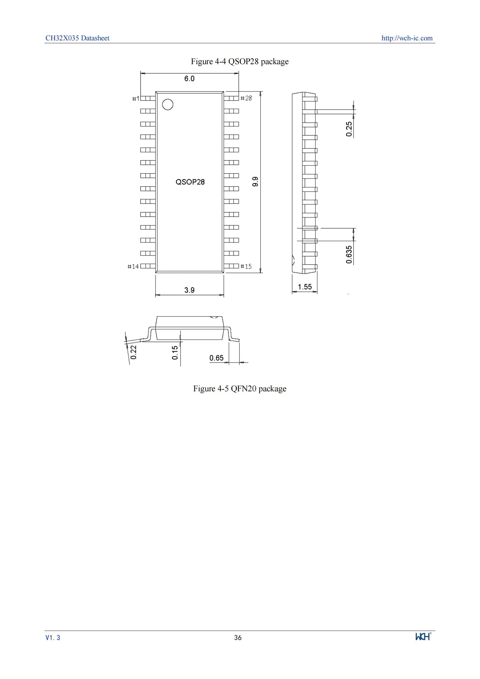 10Pcs/lot CH32X035 Microcontrollers CH32x035 Industrial Grade RISC USB PD PHY MCUs