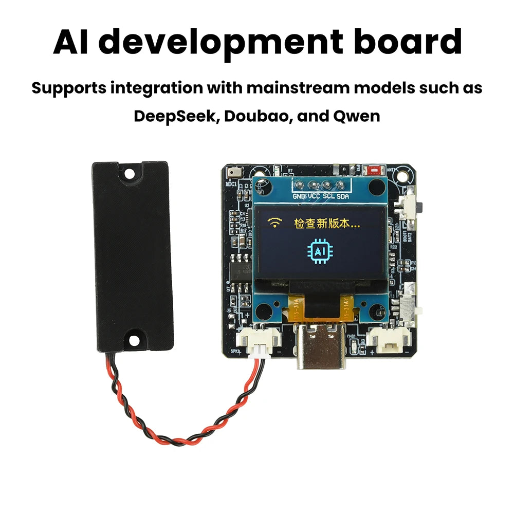 ESP32-C3 AI Conversation and Voice Module 0.96-inch Smart Development Board Supports Xiaozhi/Deepseek/Doubao/Qwen Etc.