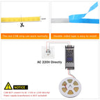 DC 5V 12V 24V COB LED Strip 320 384 480 528LEDs/m High Density Flexible COB LED Tape Light Bar 3MM 5MM 8MM PCB Linear Light