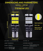 2/6pcs T15 Reverse Light W16W Led Super Bright 10W Canbus Backup Light Car Park Light White Red 12V
