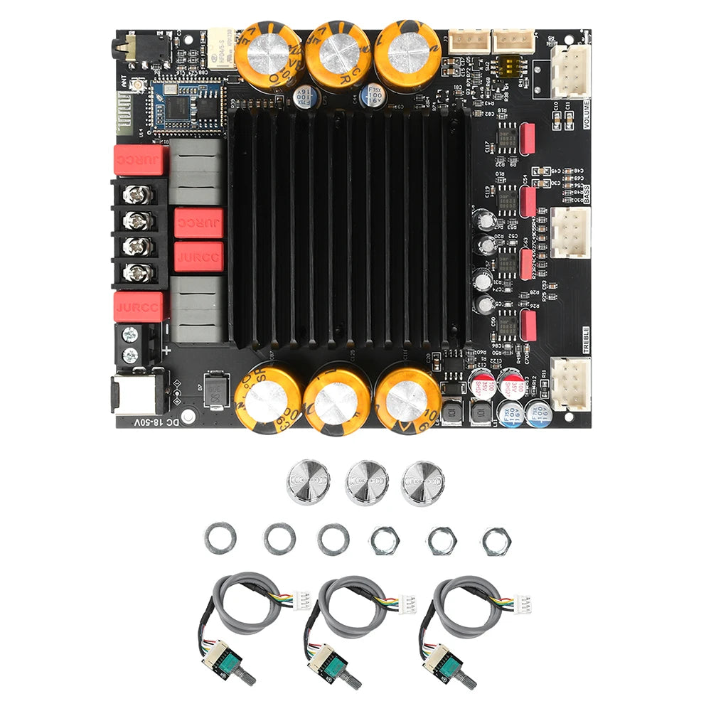 DC 18-50V 3002T PRO Bluetooth Amplifier Board Qualcomm QCC3034 2.0 Channel APTX Lossless 300W+300W TPA3255