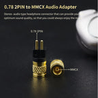 OKCSC Earphone Connecter 0.78MM 2 PIN Male to MMCX Female Adapter for TFZ UE18 JH13/16 W4R UM3X 1964 Earphones Earsets