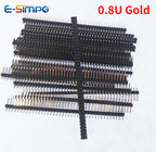 100pcs 2.54mm 2*2/3/4/6/8/10/12/15/20/25/40P L11.5mm 0.1" Breakaway Straight Gold Double Row Male Brass Pin Header PCB Connector