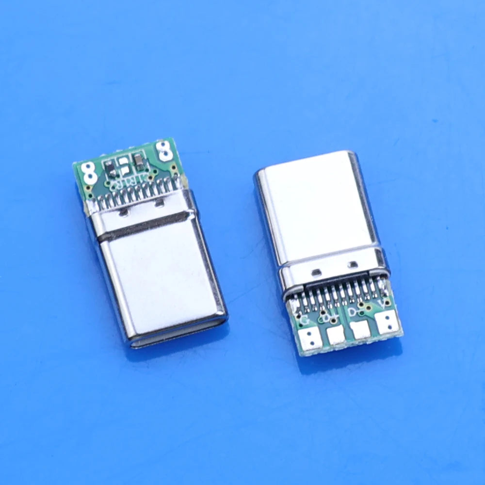 USB 3.1 Type C Connector 24 /8Pins Male/Female Socket Receptacle Adapter to Solder Wire & Cable 24 Pins Support PCB Board