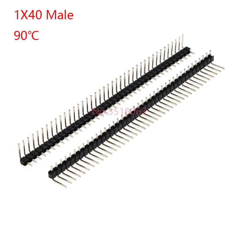 5/10Pcs 2.54mm 40 Pin 1x40 2X40 Single/Double Row Male Female 2.54 Pin Header PCB JST Connector Strip Right angle For Arduino