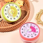 Cute 60-Minute Visual Timer with Stand Stopwatch Alarm Clock Mechanical Timer Visualization Magnet Countdown Clock Kids Study