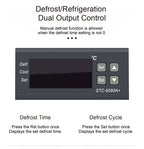 STC-8080A+ Digital Temperature Controller Thermostat Switch for Freezer Refrigerator Cold Storage Cooling Defrost Display