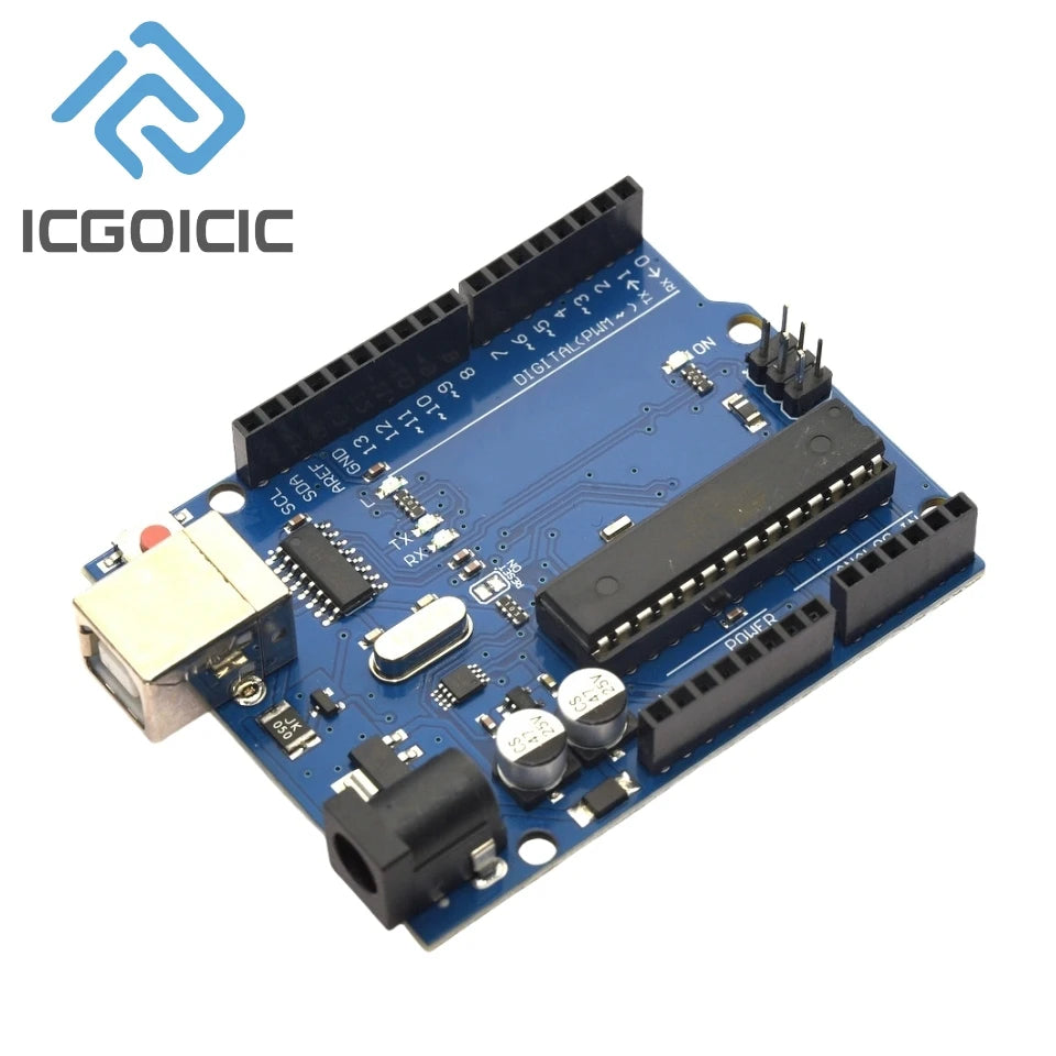 For Arduino UNO R3 Dev Board with USB Cable, ATmega328P ATmega16U2 Microcontroller Module