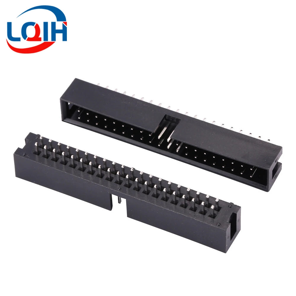 10PCS DC3 6P/8P/10P/14P/16P/20P/30P/34P/40P 2.54mm Socket Header Connector ISP Male Double-spaced Straight needle Curved needle