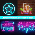 (EU PLUG) LED Neon Strip Light,5-30M Neon Rope With App 44key Remote Control For Home Decor Fairy Lighting