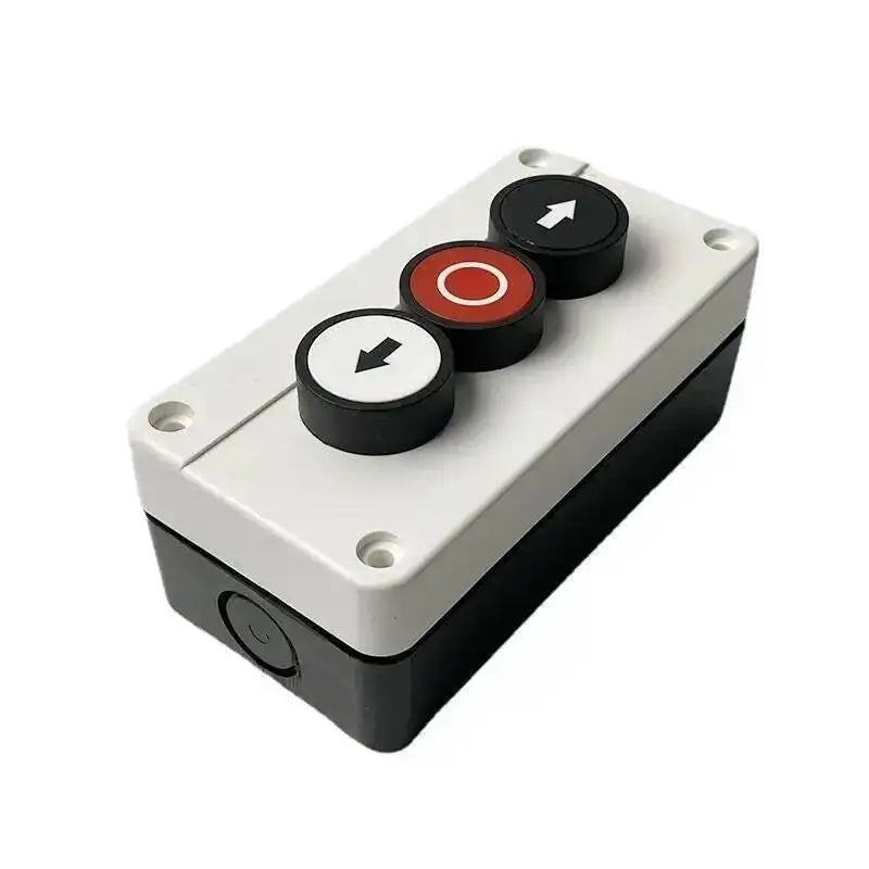 Reset Momentary Waterproof 3 Position Spring Return Push Button Switch Control Station Box Up Down Arrow Stop