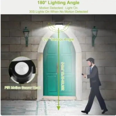 Solar Powered Wall Lights Outdoor Motion Sensor Lamp IP65 Waterproof Dusk To Dawn Sensor Light For Front Door Deck