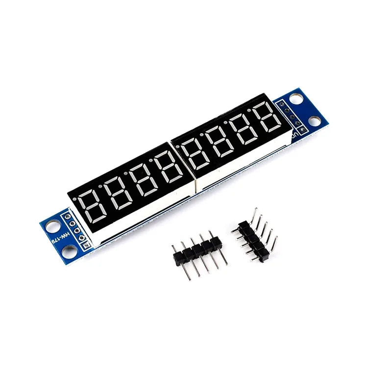 MAX7219 LED Dot Matrix 8 Digit Digital Tube Display Control Module For Arduino 3.3V 5V Microcontroller Serial Driver 7-segment