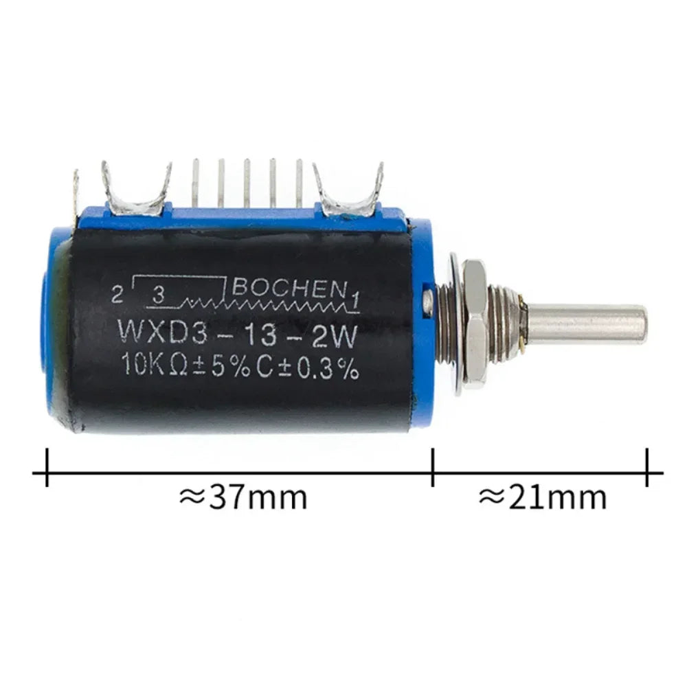 1PCS WXD3-13-2W Precision Multi-turn Potentiometer 1K 2.2K 3.3K 4.7K 6.8K 10K 22K 47K 100K Ohm 10 Laps Wirewound Potentiometers