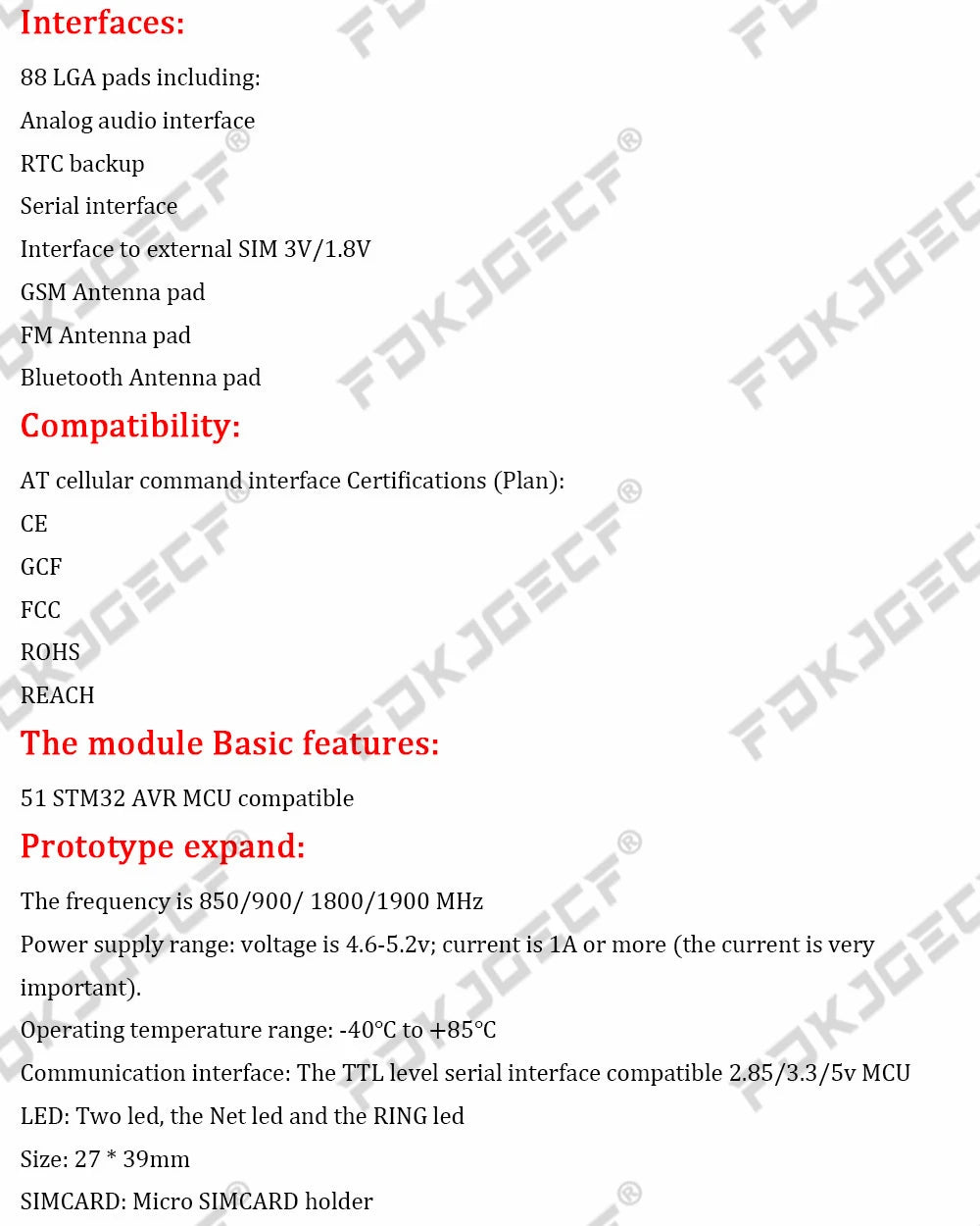 SIM800L GPRS GSM Module Micro SIM Card Core Quad-band TTL Serial Port Antenna PCB Wireless WIFI Board for Arduino Smart Phone